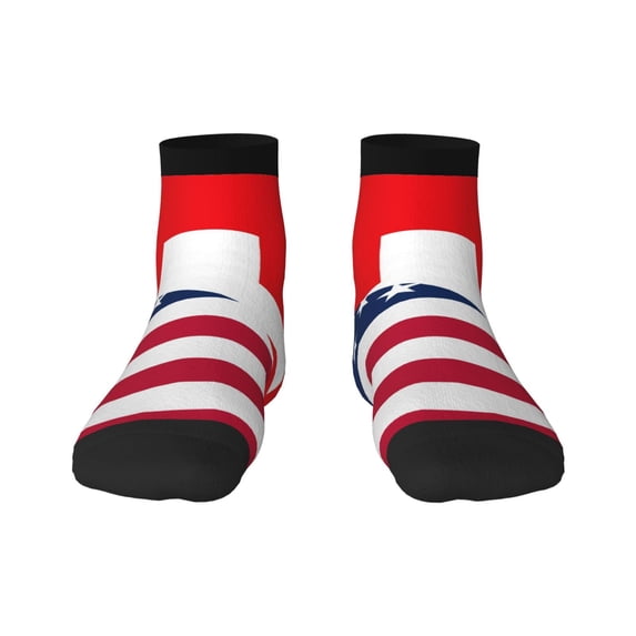Naloa USA Switzerland Ankle Socks for Women Non Slip Socks No Show Socks Classic Low Cut Casual Socks Casual Socks