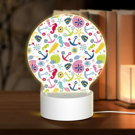 Naloa Undersea Seahorse Acrylic LED Night Light Custom LED Lights Personalized Nightlight Customized Gifts for Family Couples Friends