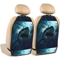 thumbnail image 1 of Naloa Undersea Shark 2Pcs Anti-Kick Back Seat Cover Kick Mat, Car Seat Protector with 3 Storage Pockets, 1 of 8
