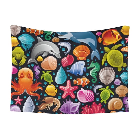 Naloa Underwater Diving Animals Dog Blanket, 3 Sizes Cat Blanket for Indoor Cats Large Medium Small Dog Gifts-