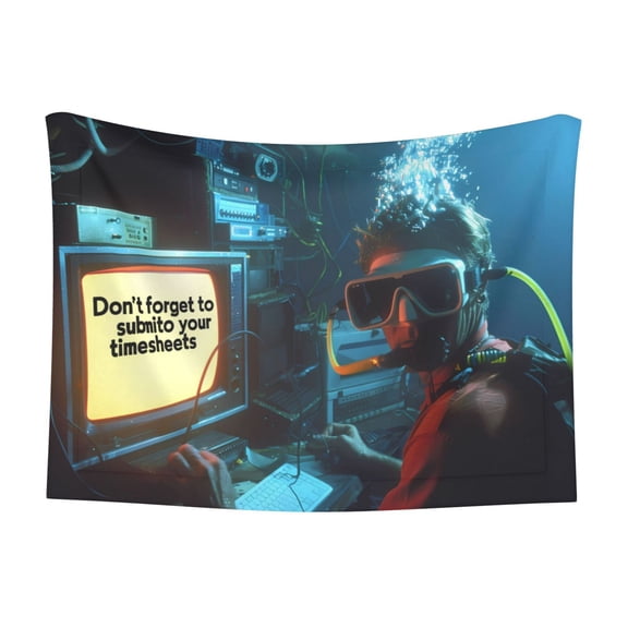 Naloa Underwater Office Diver Dog Blanket, 3 Sizes Cat Blanket for Indoor Cats Large Medium Small Dog Gifts-Large
