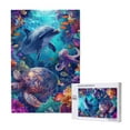 thumbnail image 1 of Naloa Underwater Turtle Dolphin Octopus Custom Puzzles Personalized Puzzle 1000 Pieces from Photo Custom Jigsaw Puzzle for Wedding, Graduation, (29.5×19.7in, Vertical), 1 of 9