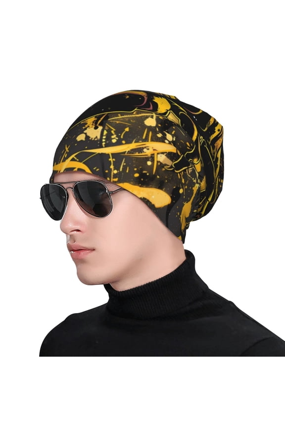 Urban Graffiti Scorpion Illustration Soft Beanie Hat, Knit Beanie Daily Beanie in Fine Knit for Women Men Winter Travel, Outdoor