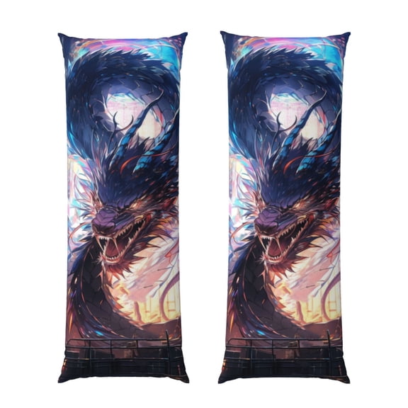 Naloa Urban Style Colorful Dragon Super Soft 20x60 Body Pillow Case,Long Side Hidden ZipperPILLOWS ARE NOT INCLUDED