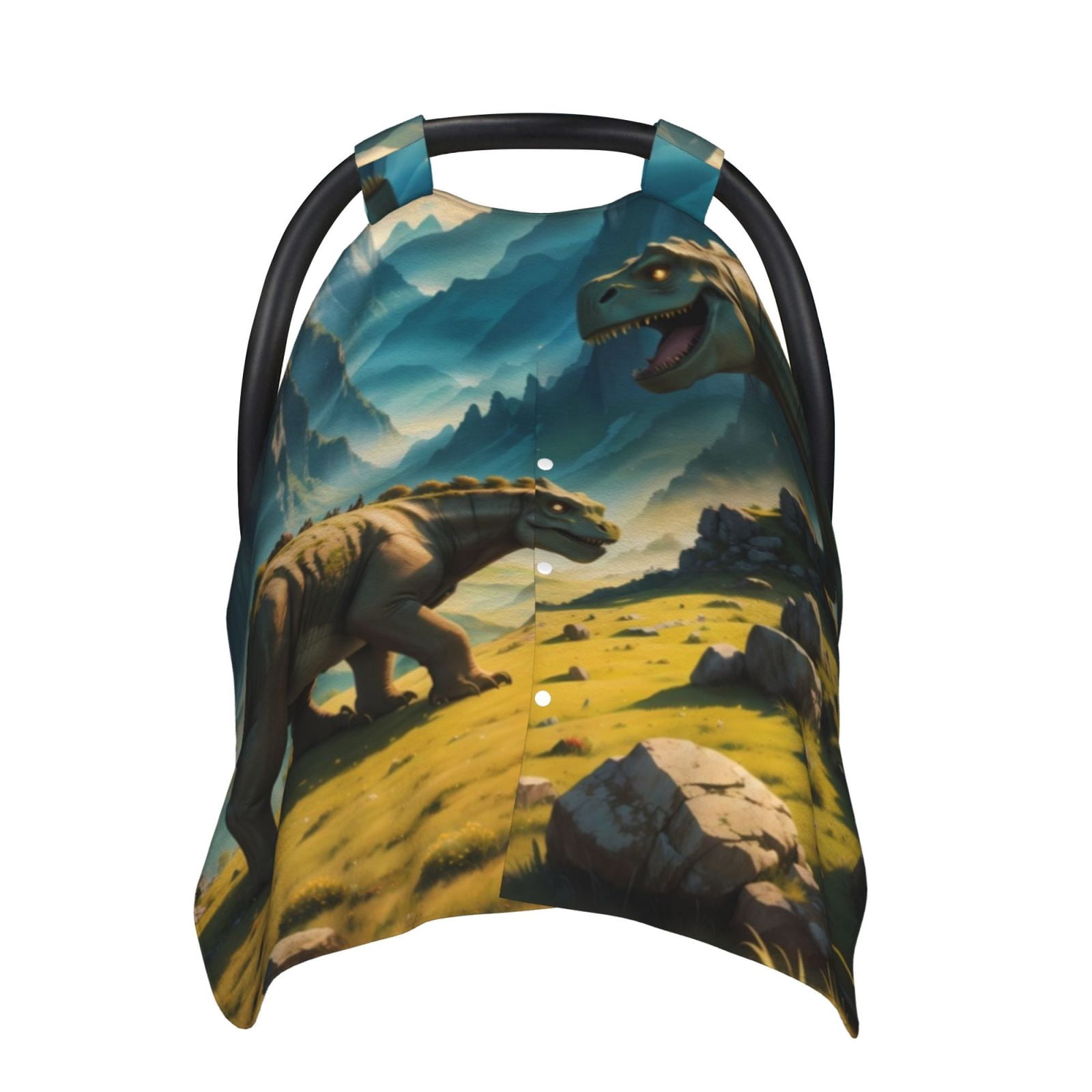 Naloa Valley River Dinosaur Baby Car Seat Cover, Breathable Baby Carrier Cover, Multiuse Baby Carrier Cover & Nursing Breastfeeding Cover