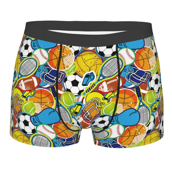 Naloa Various Balls Print Mens Underwear - Boxers for Men, Classic Briefs for Men
