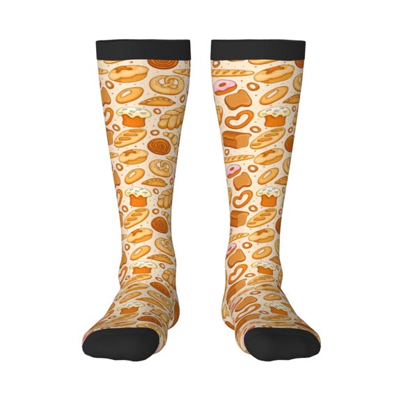 Naloa Various Bread Knee Socks, High Socks Long Stretchy Sock Women Knee High Stocking, Long Socks for Women