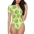 thumbnail image 1 of Naloa Various Lemons Women's Short-Sleeved Onesie, One-Piece Swimsuit for Parties, dates, clubs - Small, 1 of 9