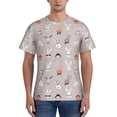 thumbnail image 1 of Naloa Various Rabbits Men's T-Shirt Sport T-shirt Men's Basic Tee Casual Men's Shirt, Round Neck, Short Sleeves - 3X-Large, 1 of 5