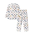 thumbnail image 1 of Naloa Various Rooster Men’s Pajamas Set - Long Sleeve Button Down Sleep Shirt and Pajama Bottoms Sleepwear Set-Medium, 1 of 7
