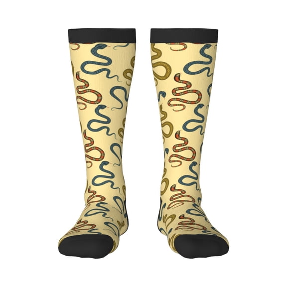 Naloa Various Snake Thigh High Socks Extra Long Stretchy Sock Women Over Knee High Opaque Stocking Daily Wear