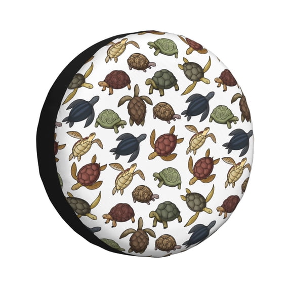 Naloa Various Turtle PVC Leather Spare Tire Wheel Cover for Car Truck SUV Camper Trailer Universal Fit many size16 inch