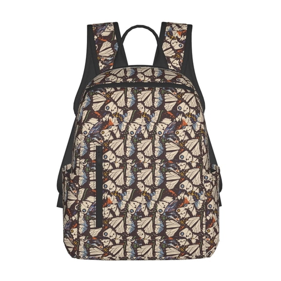Naloa Vector Butterflies Print Lightweight DayBackpack Suitable for school, work, shopping, travel, etc.