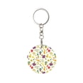 thumbnail image 1 of Naloa Vegetable Print Round Keychain Keychain Key Ring, Key Tag, Key Chain Bulk for Gift Accessories (Round), 1 of 7