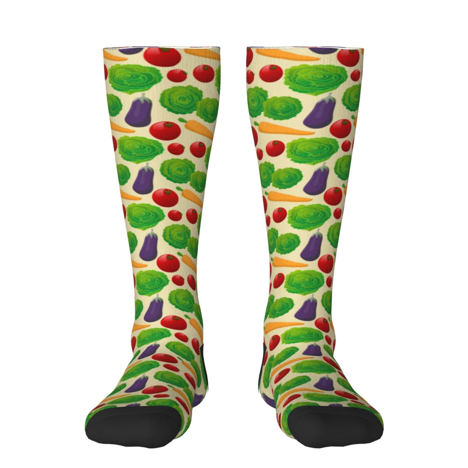 Naloa Vegetable Thigh High Socks Extra Long Stretchy Sock Women Over ...