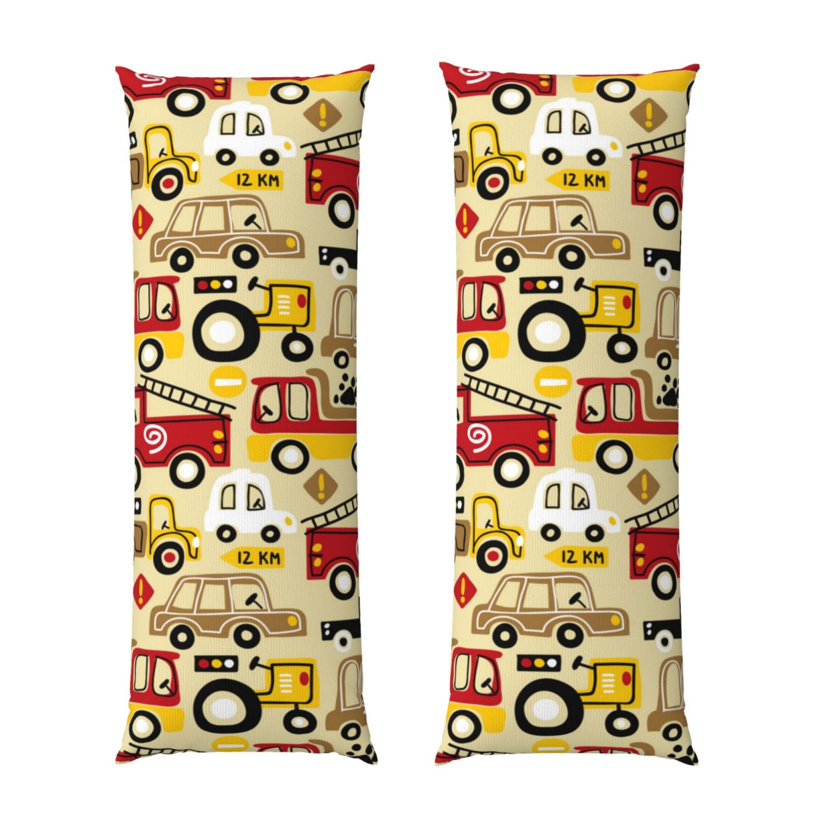 Naloa Vehicles Super Soft 20x60 Body Pillow Case,Long Side Hidden Zipper（PILLOWS ARE NOT INCLUDED）