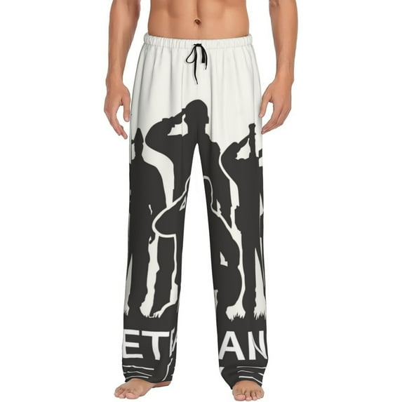 Naloa Veterans Day Pajama Pants Men, PJ Bottoms, Sleep & Lounge Pants-Medium