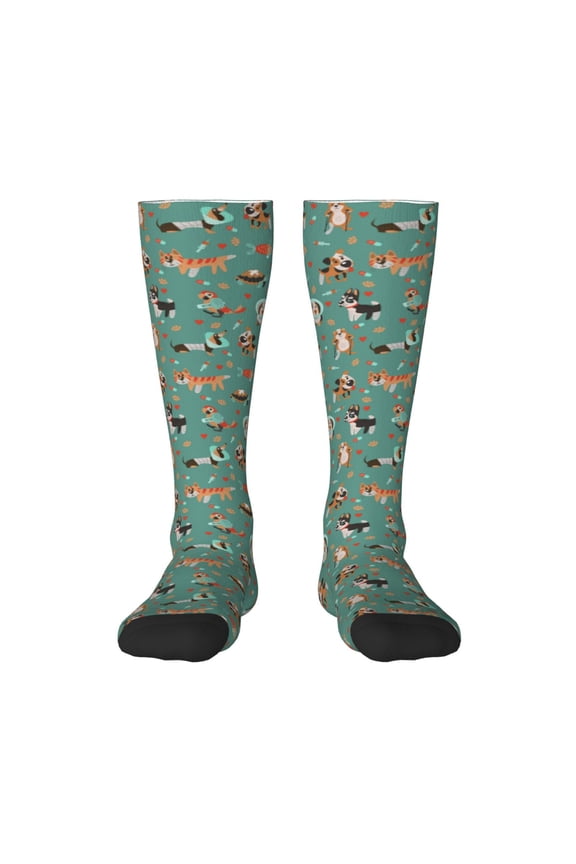 Veterinary Clinics Knee Socks, High Socks Long Stretchy Sock Women Knee High Stocking, Long Socks for Women