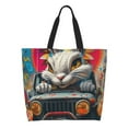 thumbnail image 1 of Naloa Vibrant Bunny Ride Tote Bag for Women Large Capacity Shoulder Bag for College Work Travel Shopping, 1 of 8