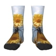 thumbnail image 1 of Naloa Vibrant Butterfly And Sunflowers Kids Socks Unisex Kids and Toddlers' Crew Socks, ,1 Pairs, 1 of 5