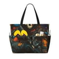 thumbnail image 1 of Naloa Vibrant Skull Soldier Large Capacity Beach Bag, Waterproof Sandproof Beach Swim Pool Bag Tote Bag for Women, 1 of 7