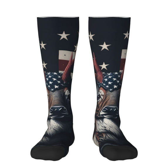 Naloa Vintage American Deer Knee Socks, High Socks Long Stretchy Sock Women Knee High Stocking, Long Socks for Women
