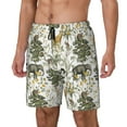 thumbnail image 1 of Naloa Vintage Animals Palm Tree Print Men Swim Trunks with Compression Liner ,Board Shorts,Men's Swim Shorts with Drawstring and Elastic Waistband-XX-Large, 1 of 6