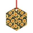 thumbnail image 1 of Naloa Vintage Black Plaid Sunflower Acrylic Santa Tree Decorations Christmas Hanging Pendant for Christmas Winter New Year Party Hanging Decorations-Hexagon, 1 of 7