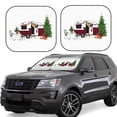 thumbnail image 1 of Naloa Vintage Buffalo Plaid Christmas Camper 2 Piece Foldable Car Sun Shades, Car Windshield Sunshade, Front Window Sunshade for Car, Truck, SUV - Large, 1 of 7