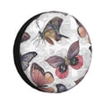thumbnail image 1 of Naloa Vintage Butterflies PVC Leather Spare Tire Wheel Cover for Car Truck SUV Camper Trailer Universal Fit many size14 inch, 1 of 6