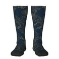 thumbnail image 1 of Naloa Vintage Chrysanthemum Thigh High Socks Extra Long Stretchy Sock Women Over Knee High Opaque Stocking Daily Wear, 1 of 6