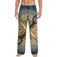 thumbnail image 1 of Naloa Vintage Compass Pajama Pants Men, PJ Bottoms, Sleep & Lounge Pants-Medium, 1 of 6