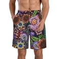thumbnail image 1 of Naloa Vintage Floral Men's Beach Shorts, Surfing shorts, Swim trunks, Quick Dry Swim Trunks for Surfing Beach Fun - X-Large, 1 of 9