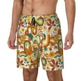 thumbnail image 1 of Naloa Vintage Floral Print Men Swim Trunks with Compression Liner ,Board Shorts,Men's Swim Shorts with Drawstring and Elastic Waistband-Medium, 1 of 6