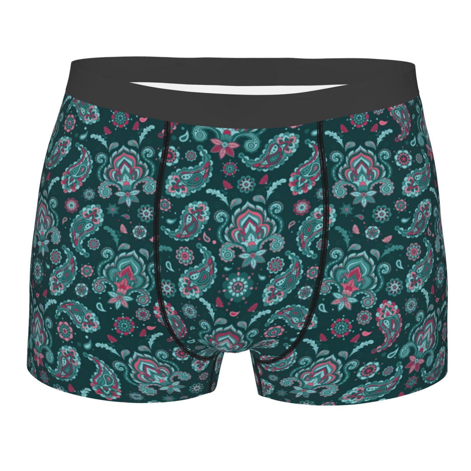 Naloa Vintage Floral Print Mens Underwear - Boxers for Men, Classic ...