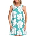 thumbnail image 1 of Naloa Vintage Floral Print Women's Summer Spring Casual Beach Sundress,Vacation Sleeveless Tank Crewneck Loose Dresses, 1 of 7