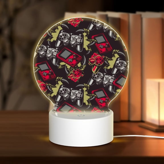 Naloa Vintage Gaming Acrylic LED Night Light Custom LED Lights Personalized Nightlight Customized Gifts for Family Couples Friends