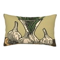 thumbnail image 1 of Naloa Vintage Garlic Bread Illustration Pillowcase, Throw Pillowcase, Wrinkle-Free, Stain-Resistant with Hidden Zipper for Bedroom Sofa-16"x24", 1 of 6