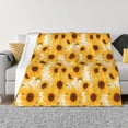 thumbnail image 1 of Naloa Vintage Marble Pattern Sunflower Flannel Blankets - Thick and Warm Blanket for Winter, Soft Fuzzy Plush King Blanket for All Seasons60"x50", 1 of 6