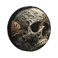 thumbnail image 1 of Naloa Vintage Pattern Flower Skull PVC Leather Spare Tire Wheel Cover for Car Truck SUV Camper Trailer Universal Fit many size16 inch, 1 of 6