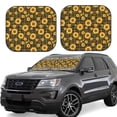thumbnail image 1 of Naloa Vintage Plaid Sunflower Print 2-Piece Windshield Sunshade,Foldable Car Front Window Sun Shades,for Most Sedans SUV Truck-Large, 1 of 6