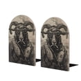 thumbnail image 1 of Naloa Vintage Ram Pilot 2 Pcs Bookend Large Capacity Office Book Ends for Home Office Library School Study Decoration, 1 of 8