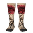 thumbnail image 1 of Naloa Vintage Rose Botanical Art Knee Socks, High Socks Long Stretchy Sock Women Knee High Stocking, Long Socks for Women, 1 of 6