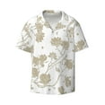 thumbnail image 1 of Naloa Vintage Stylized White Color Men's Loose Fit Cuban Collar Short-Sleeve Shirt with Button-down and Chest Pocket for Everyday Wear Outings - Medium, 1 of 7