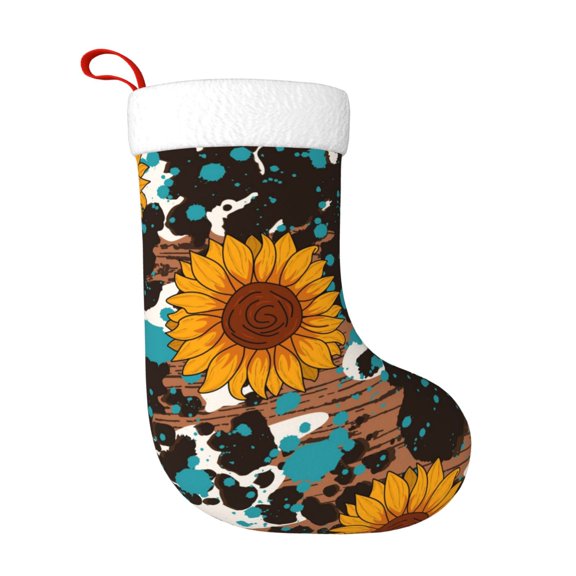 Naloa Vintage Sunflowes Christmas Stockings Decorations, Xmas Ornaments, DIY Personalized Farmhouse Decor for Home Family Party Tree