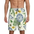 thumbnail image 1 of Naloa Vintage Utensils Men's Short Pajama Pants, Lounge Comfort Shorts with Elasticized Waistband and Side Pockets - X-Large, 1 of 9