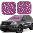 thumbnail image 1 of Naloa Vintage Vinyl Record Print 2-Piece Windshield Sunshade,Foldable Car Front Window Sun Shades,for Most Sedans SUV Truck-Small, 1 of 6
