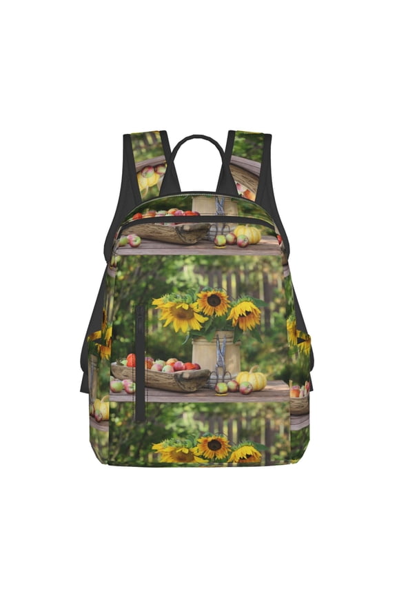 Vintage Wooden Bucket Print Lightweight DayBackpack Suitable for school, work, shopping, travel, etc.