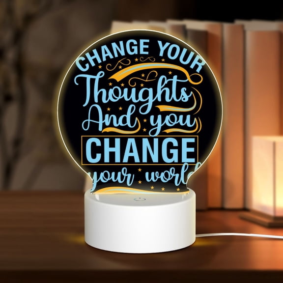 Naloa Not All Those Who Wander Are Lost 2 Acrylic LED Night Light Custom LED Lights Personalized Nightlight Customized Gifts for Family Couples Friends