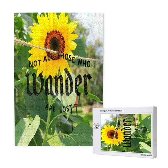 Naloa Not All Who Wander Are Lost Custom Puzzles Personalized Puzzle 1000 Pieces from Photo Custom Jigsaw Puzzle for Wedding, Graduation, (29.519.7in, Vertical)